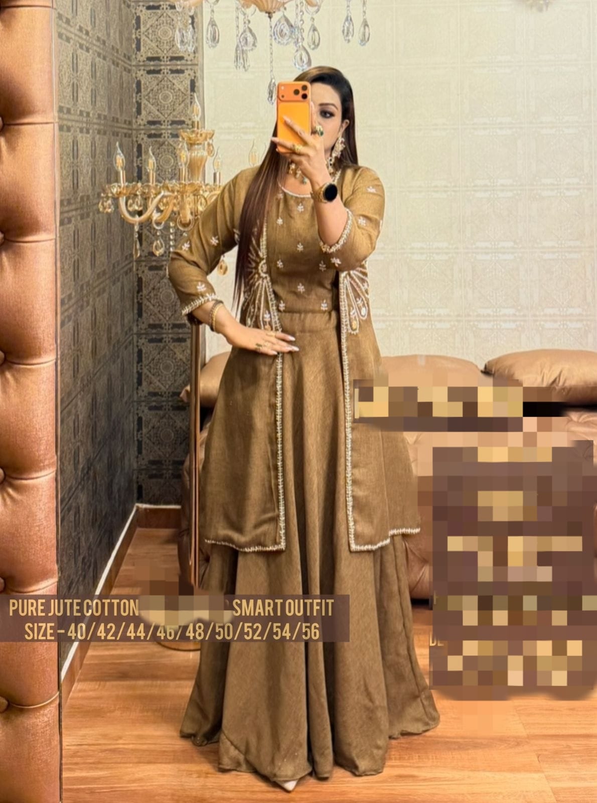 Pure Jute Cotton Designer Smart Outfit