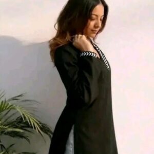 Elegant Black Short Kurti✨