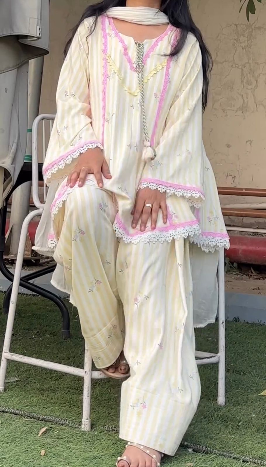 Pastel Farshi Kurta Set – Effortless Elegance ✨ - Image 2