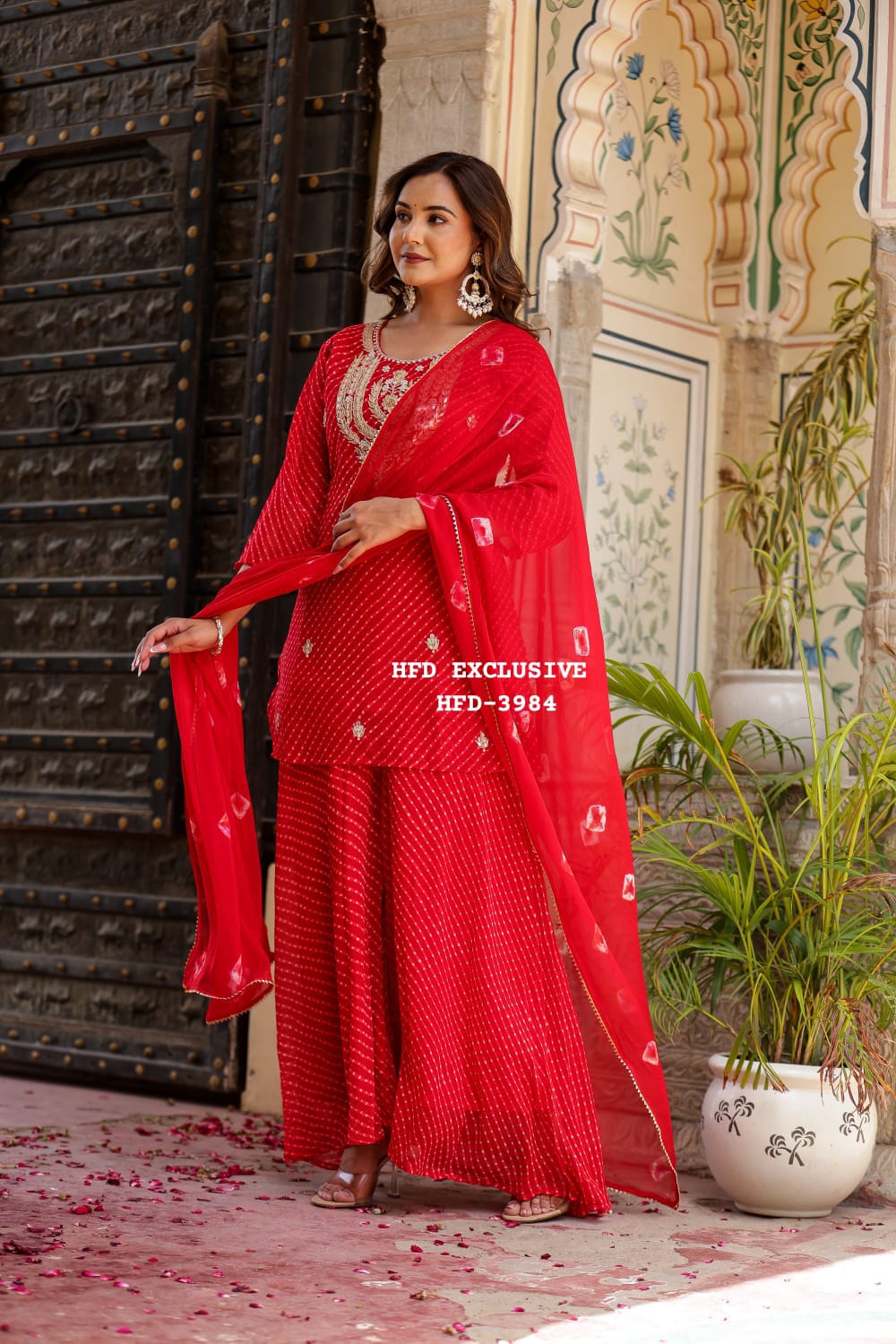 Festive Grace Georgette Handwork Suit Set - Image 2