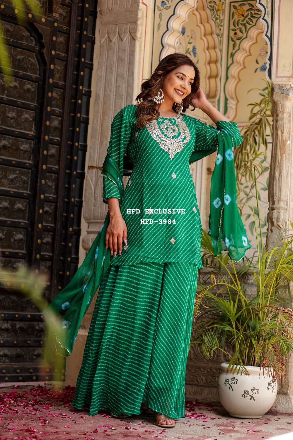 Festive Grace Georgette Handwork Suit Set
