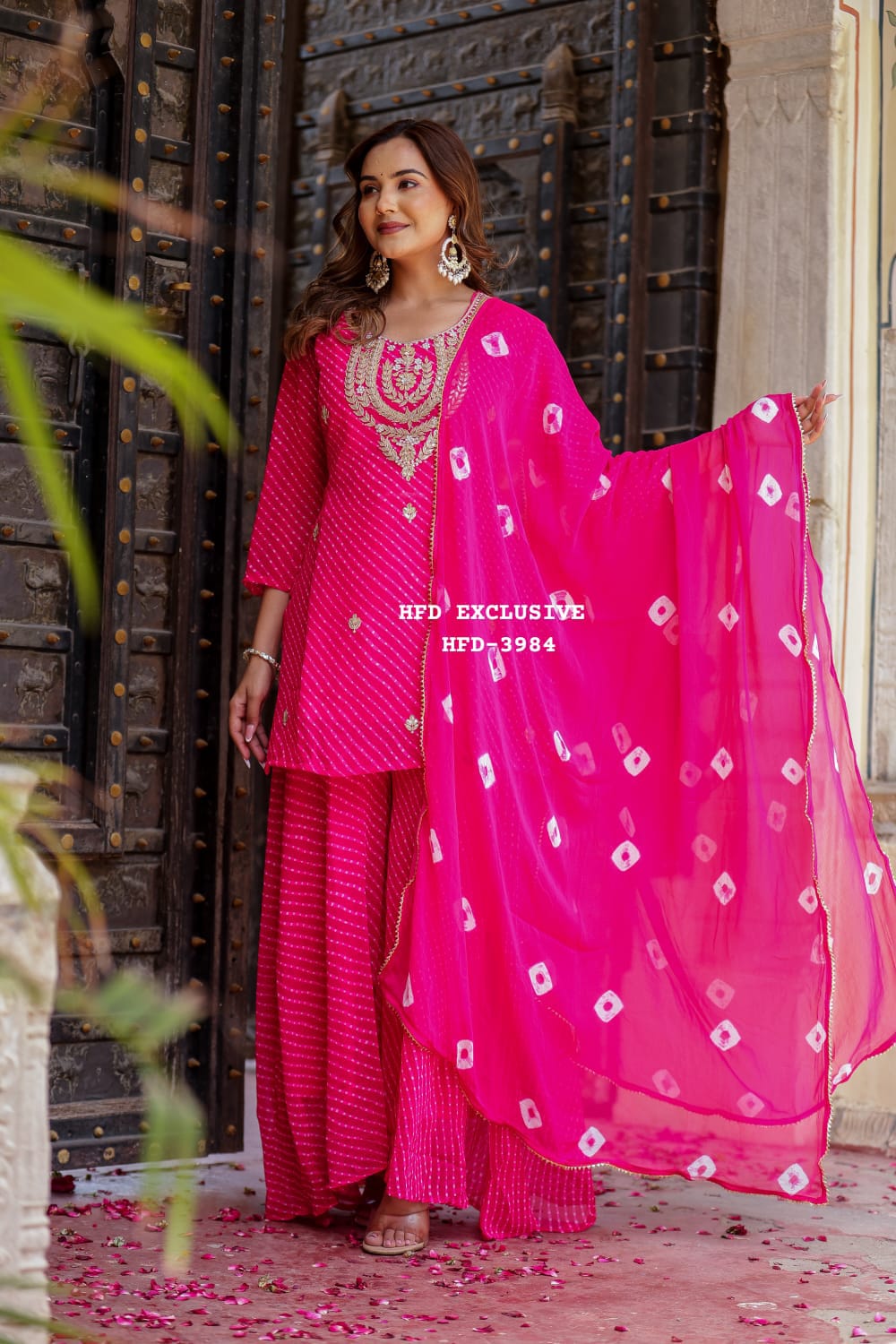 Festive Grace Georgette Handwork Suit Set - Image 3