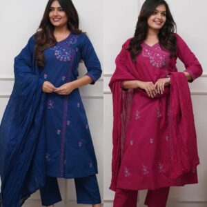 🌸Royal Bloom Embroidered Ethnic Set🌸