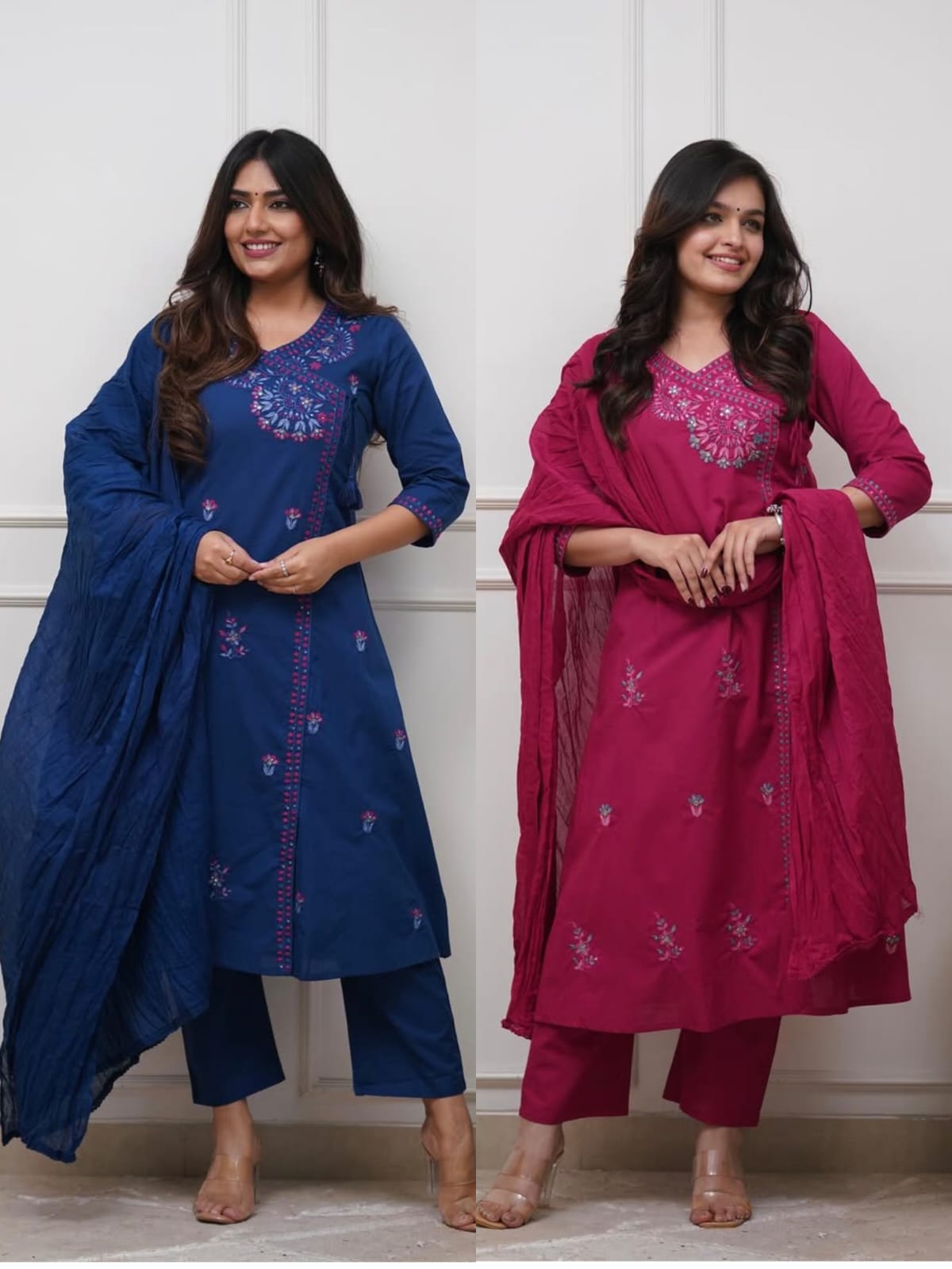 🌸Royal Bloom Embroidered Ethnic Set🌸